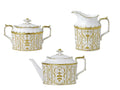 Royal Crown Derby Darley Abbey White 3pc Tea Set Bone China Porcelain