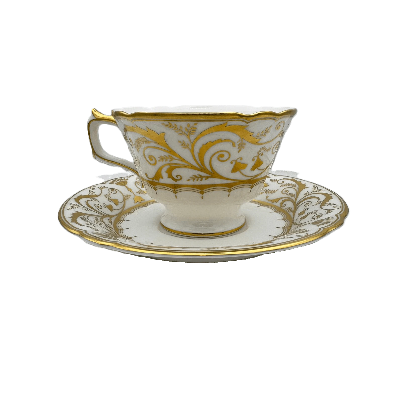Royal Crown Derby Darley Abbey White Tea Cup & Saucer