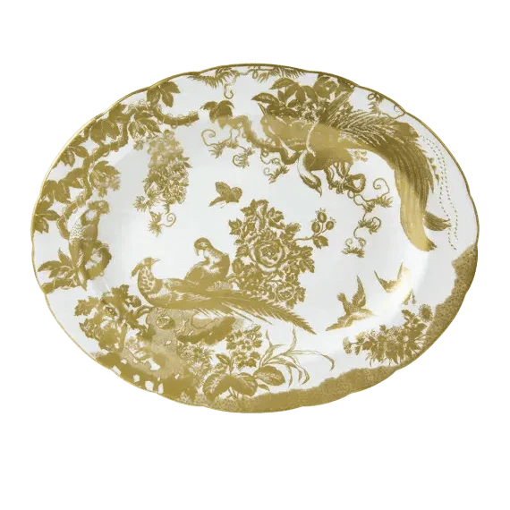 Royal Crown Derby Gold Aves Small Serving Platter