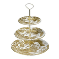 Royal Crown Derby Gold Aves 3 Tier Cake Stand