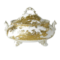 Royal Crown Derby Gold Aves Covered Vegetable Dish