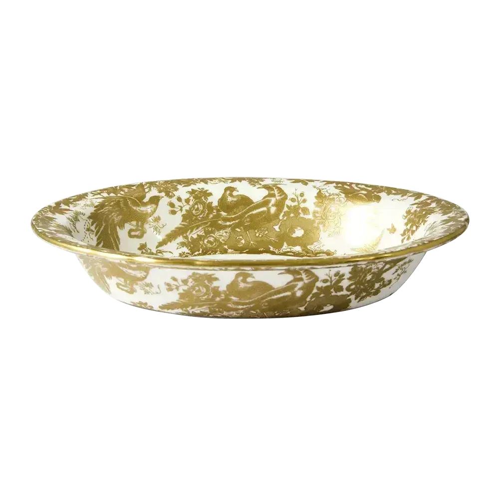 Royal Crown Derby Gold Aves Open Vegetable Dish