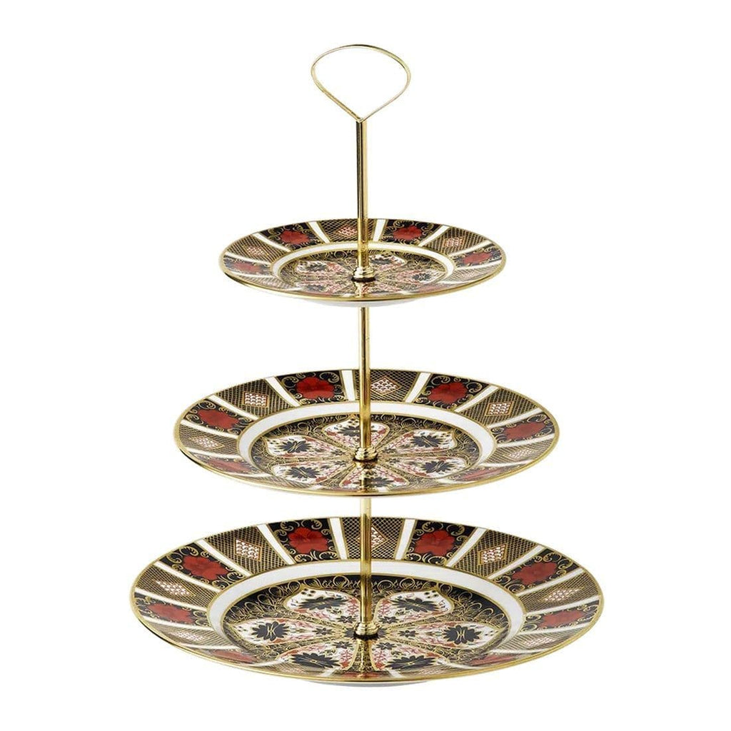 Royal Crown Derby Imari 1128 Cake Stand - 8" Drilled Salad Plate Replacement