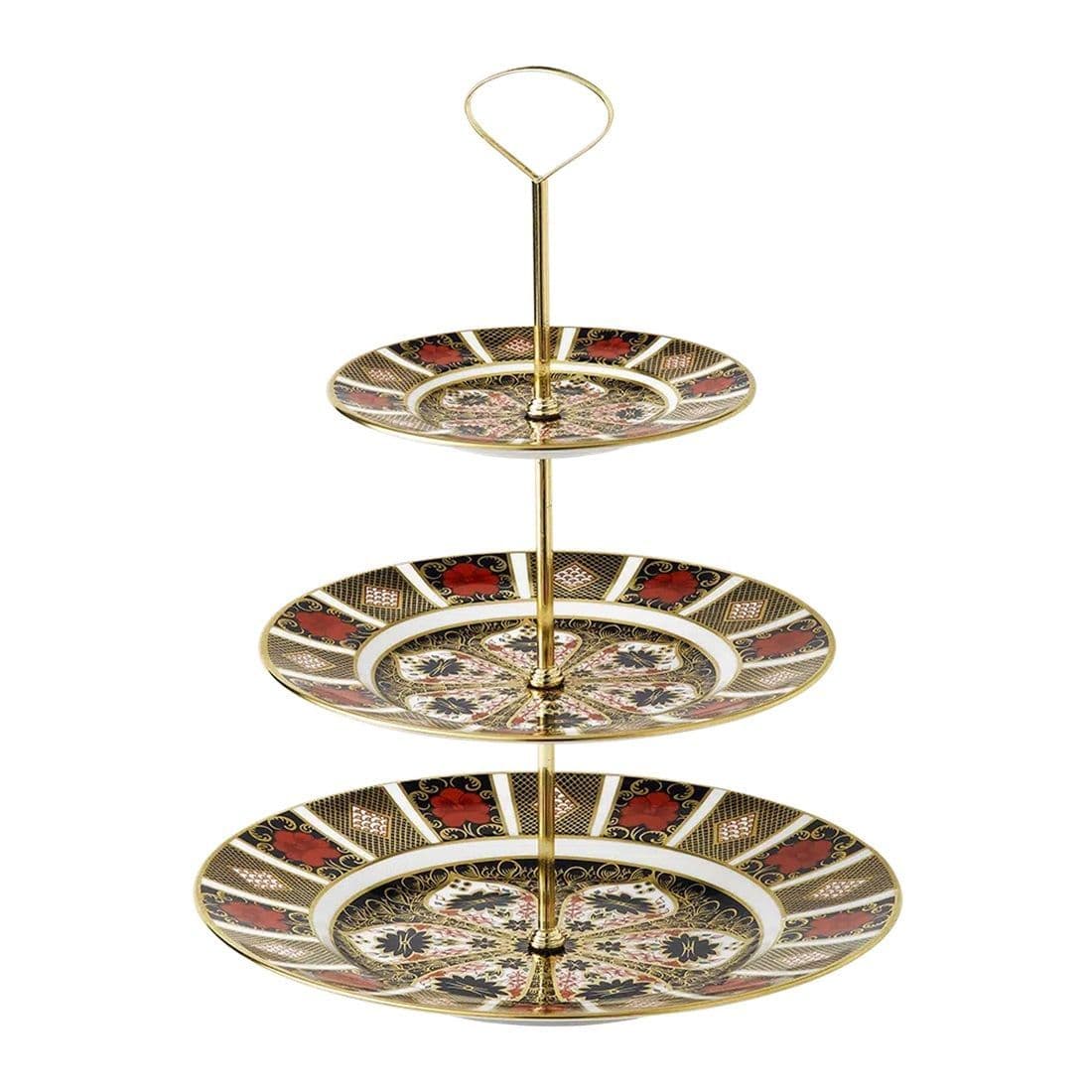 Royal Crown Derby Imari 1128 Cake Stand - 8" Drilled Salad Plate Replacement
