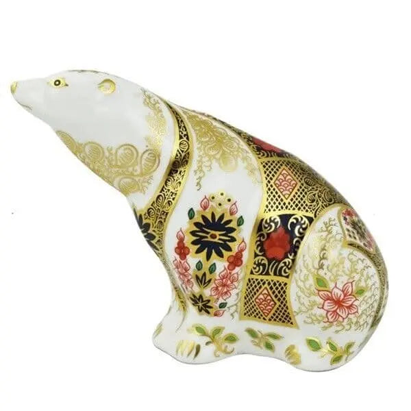 Royal Crown Derby Imari Polar Bear Paperweight