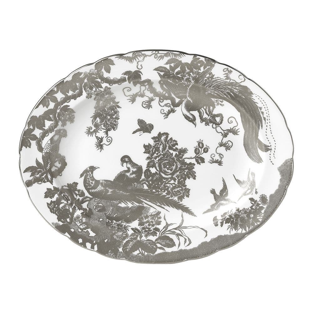 Royal Crown Derby Palladium Aves Large Serving Platter
