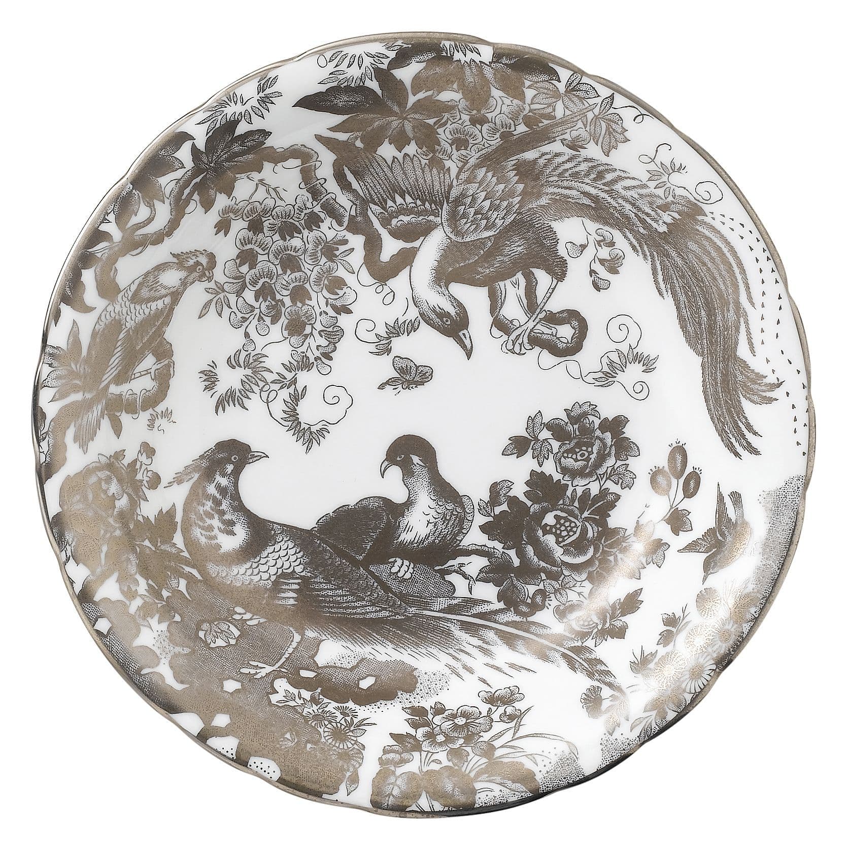 Royal Crown Derby Palladium Aves Oatmeal Cereal Bowl