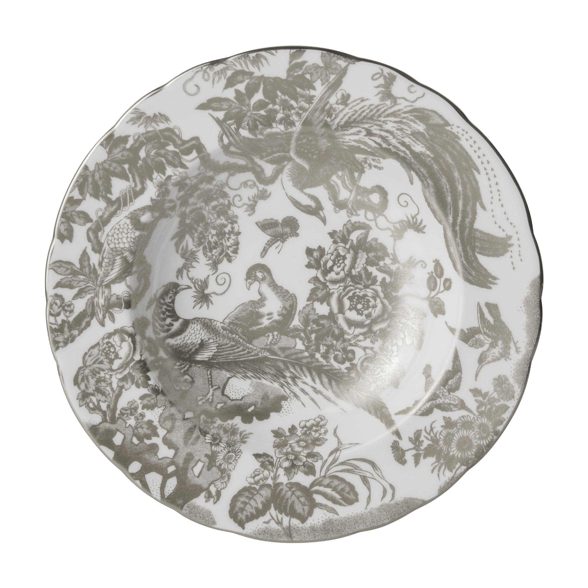 Royal Crown Derby Palladium Aves Soup Bowl