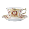 Royal Crown Derby Red Panel Tea Cup & Saucer