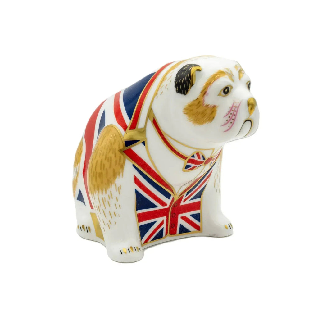 Royal Crown Derby Union Jack Bulldog Paperweight