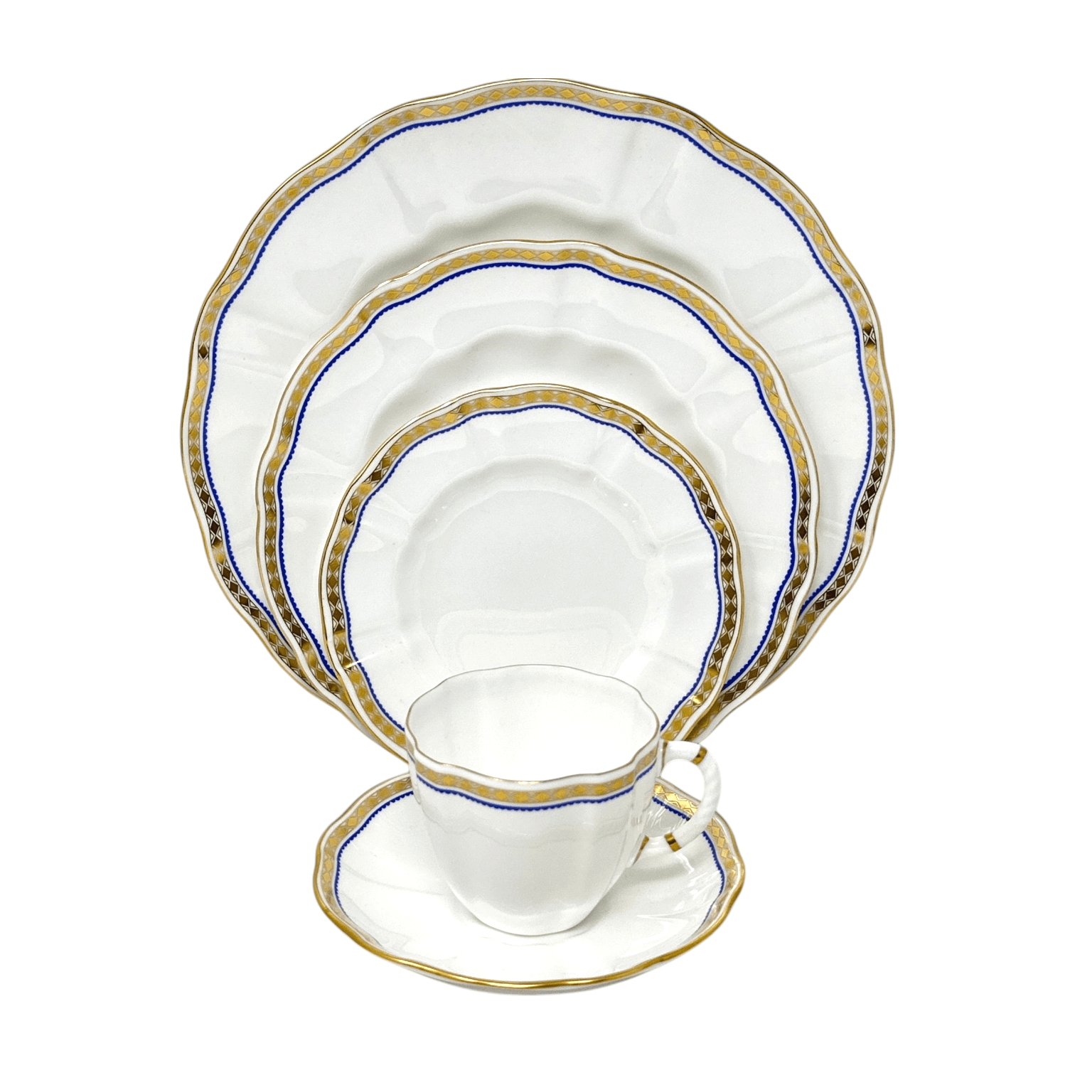 Royal Crown Derby Carlton Blue - 5 Piece Place Setting