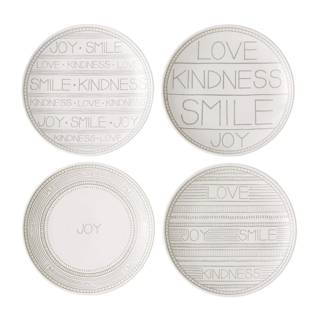 Royal Doulton Ellen DeGeneres Taupe 6" Accent Plates - Set of 4