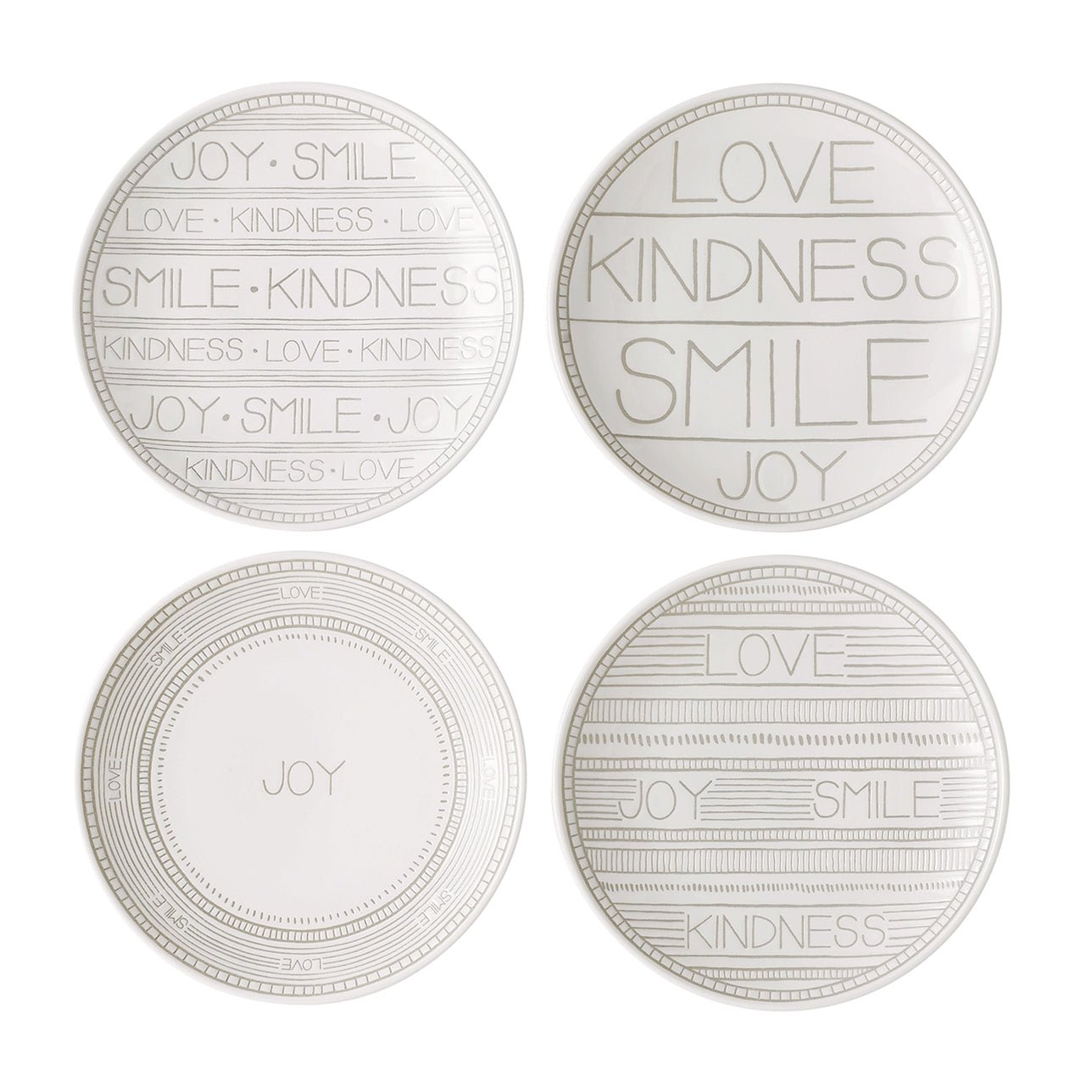 Royal Doulton Ellen DeGeneres Taupe 6" Accent Plates - Set of 4