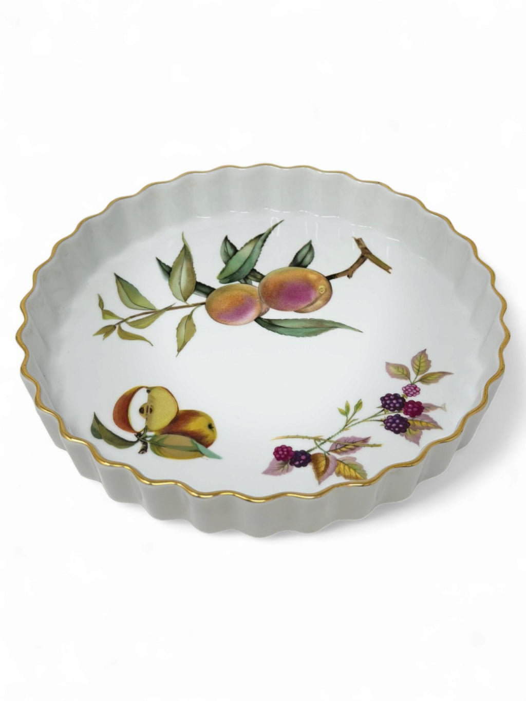 Royal Worcester Evesham Gold 10" (26cm) Fluted Pie Plate
