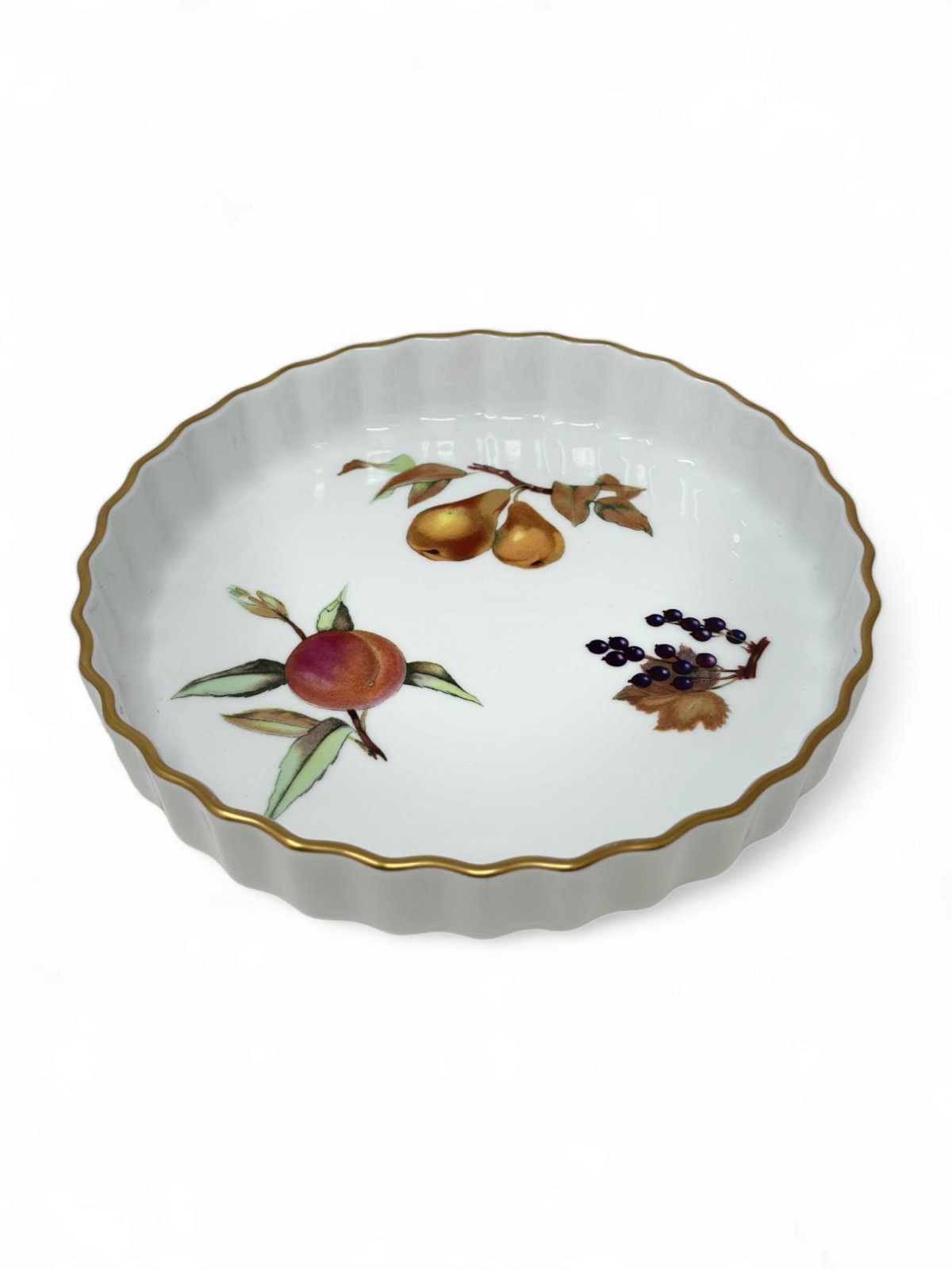 Royal Worcester Evesham Gold 9" (23cm) Fluted Pie Plate
