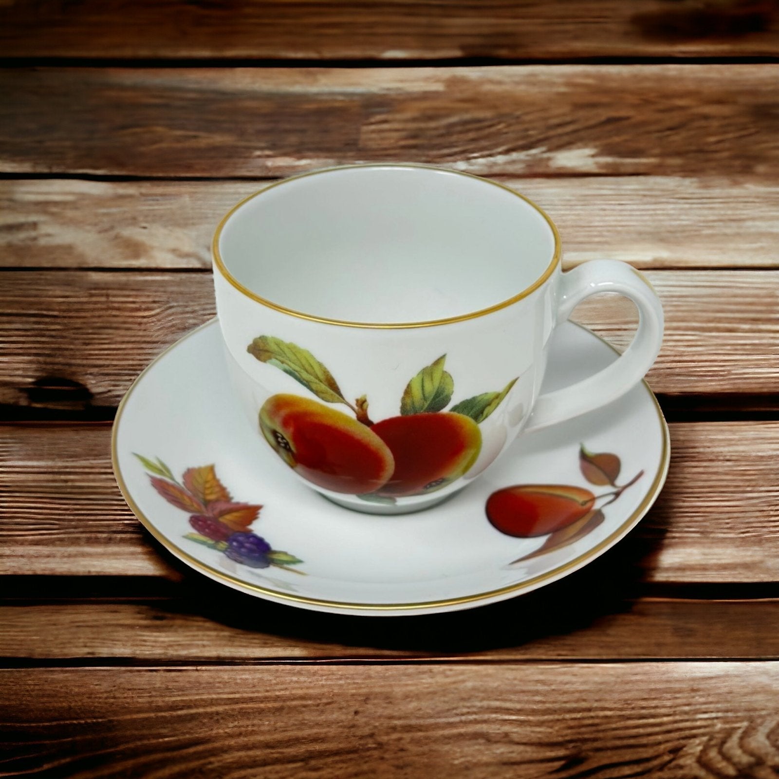 Royal Worcester Evesham Gold Cup & Saucer
