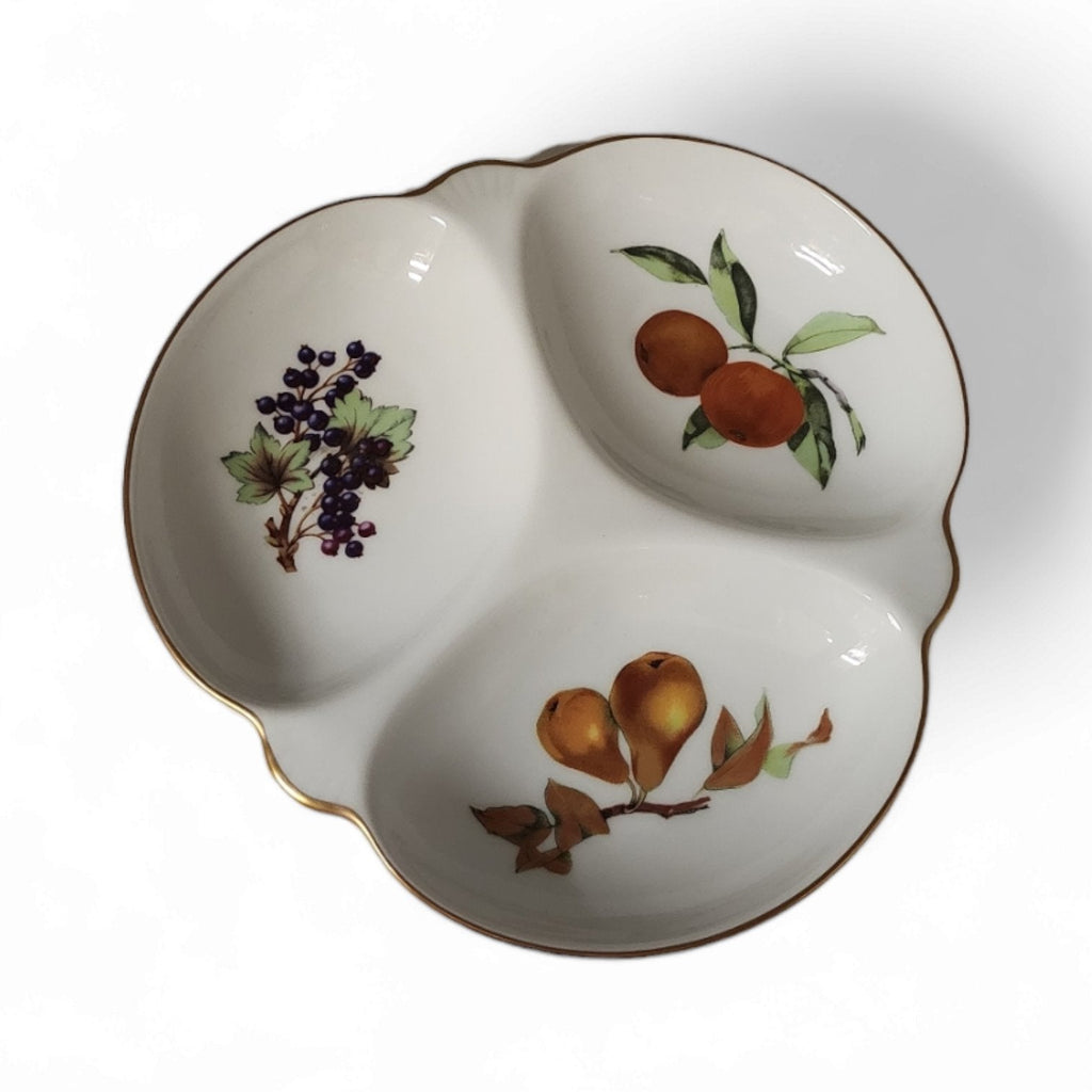 Royal Worcester Evesham Gold Divided Dish