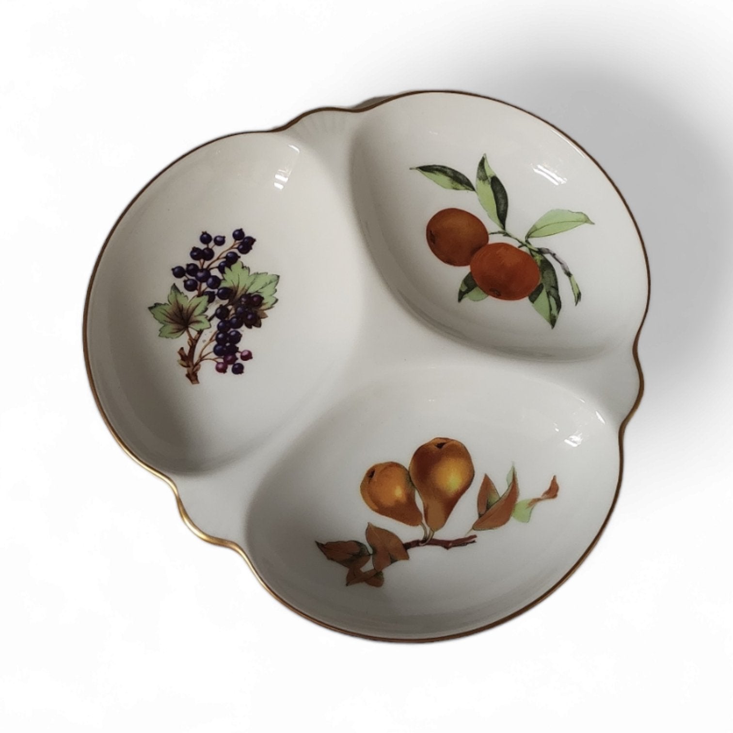 Royal Worcester Evesham Gold Divided Dish