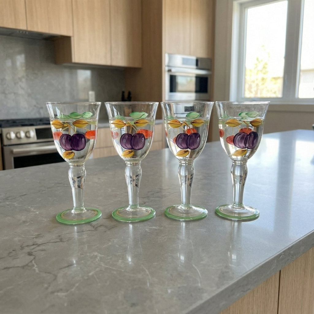 Royal Worcester Evesham Gold Hand Painted Wine Glass