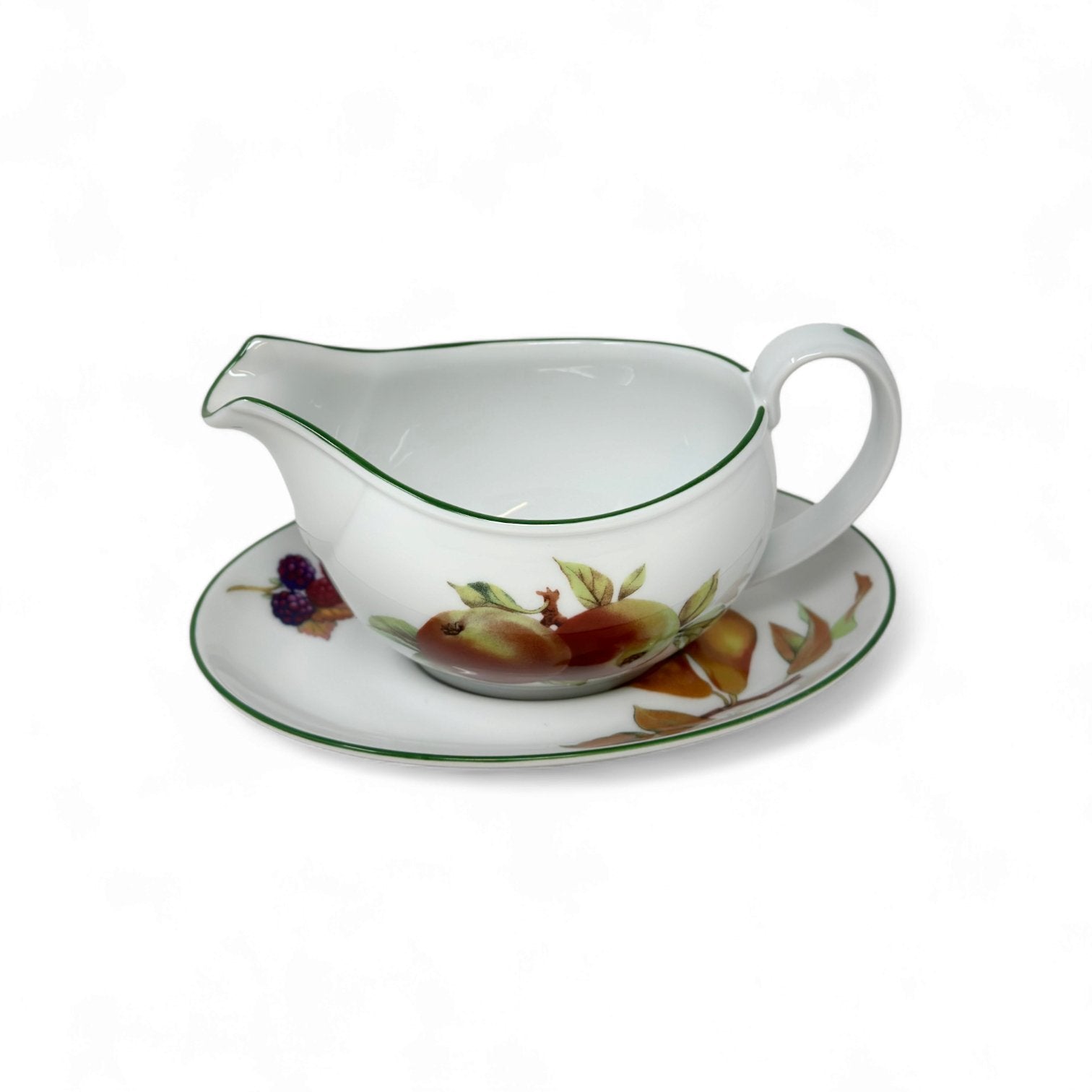 Royal Worcester Evesham Vale Gravy Boat with Stand