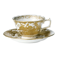 Royal Crown Derby Gold Aves Tea Cup & Saucer