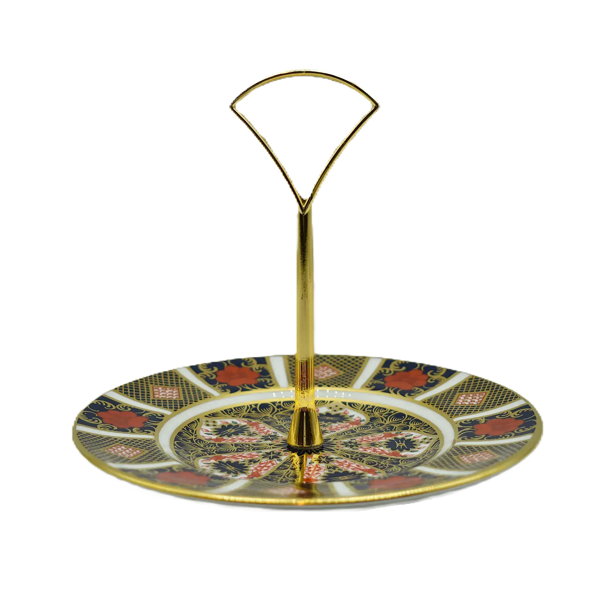 Royal Crown Derby Imari 1128 1 Tier Cake Stand