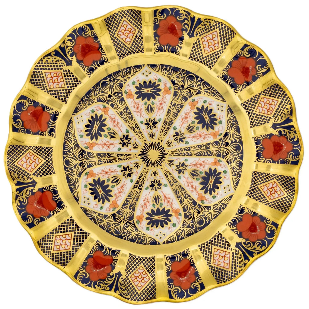 Royal Crown Derby Imari SGB Fluted Dessert Plate