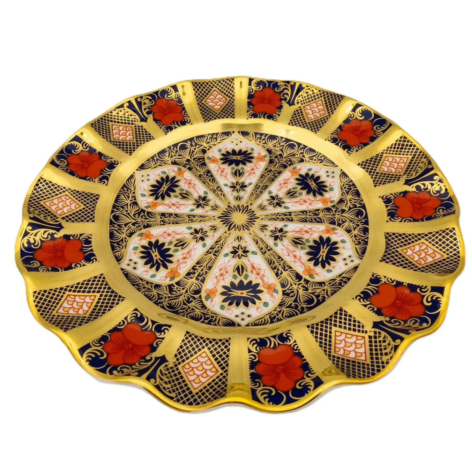 Royal Crown Derby Imari SGB Fluted Dessert Plate