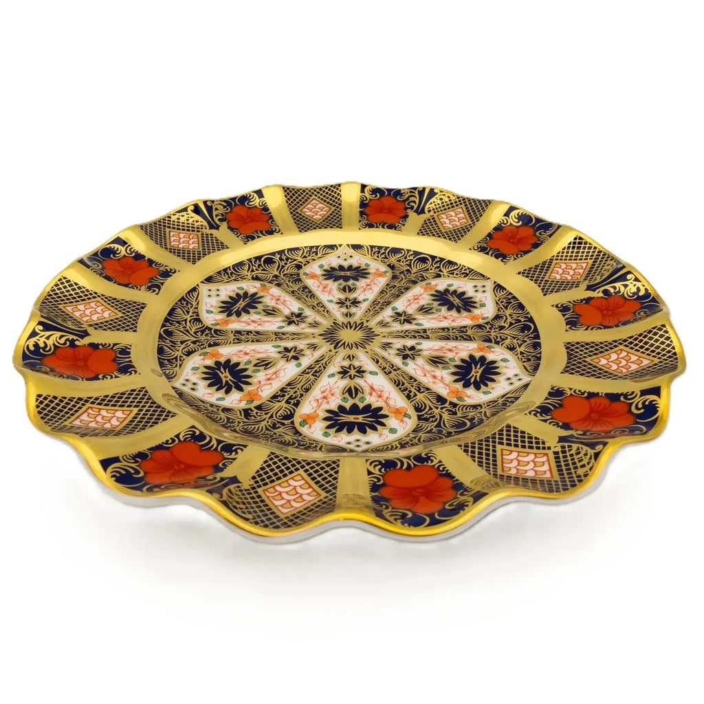 Royal Crown Derby Imari SGB Fluted Dessert Plate