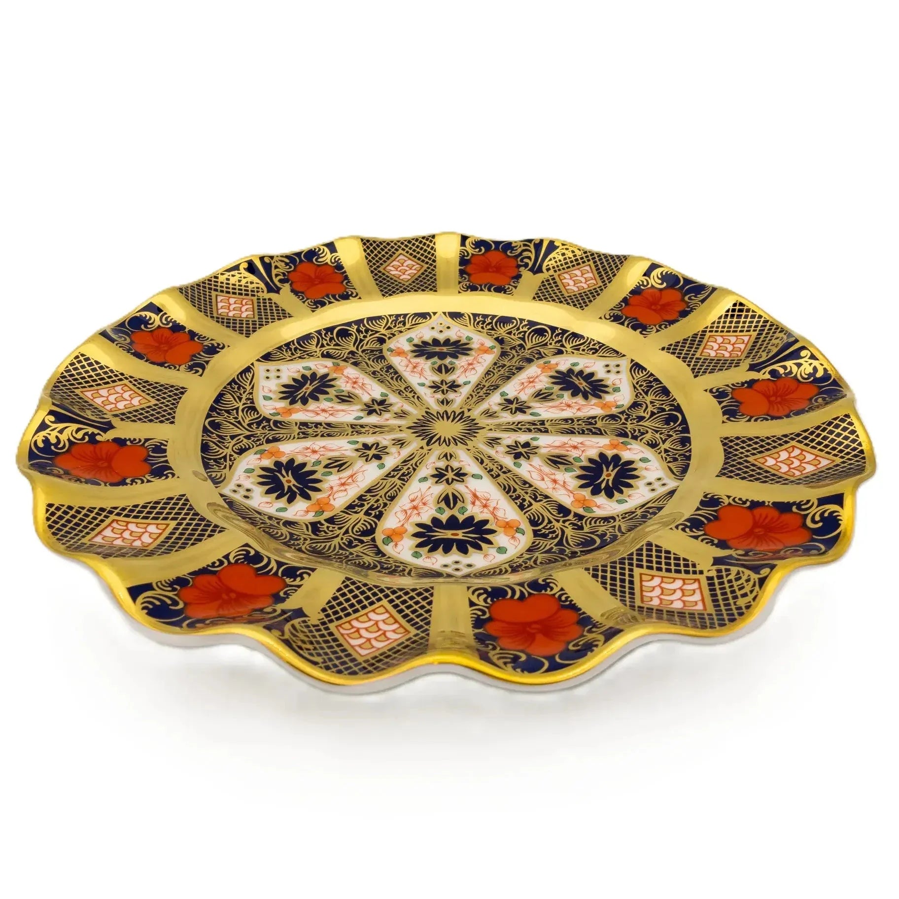 Royal Crown Derby Imari SGB Fluted Dessert Plate