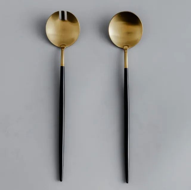 Minimalist/ French Flatware Salad Servers, Serving Utensils & Individual Pieces