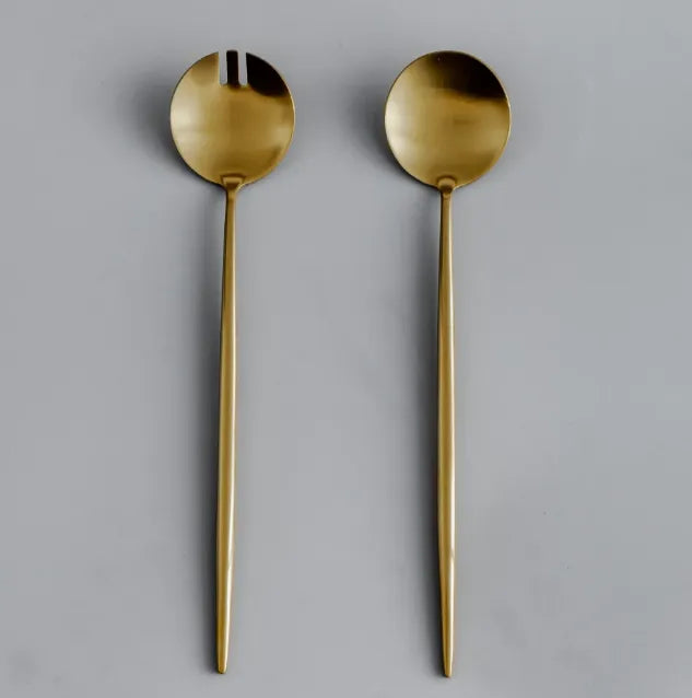 Minimalist/ French Flatware Salad Servers, Serving Utensils & Individual Pieces