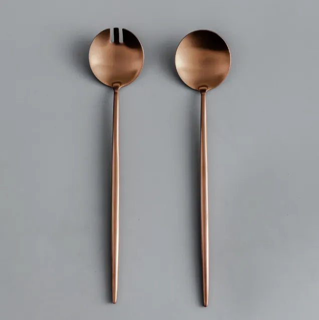 Minimalist/ French Flatware Salad Servers, Serving Utensils & Individual Pieces