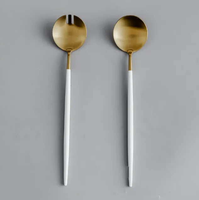Minimalist/ French Flatware Salad Servers, Serving Utensils & Individual Pieces