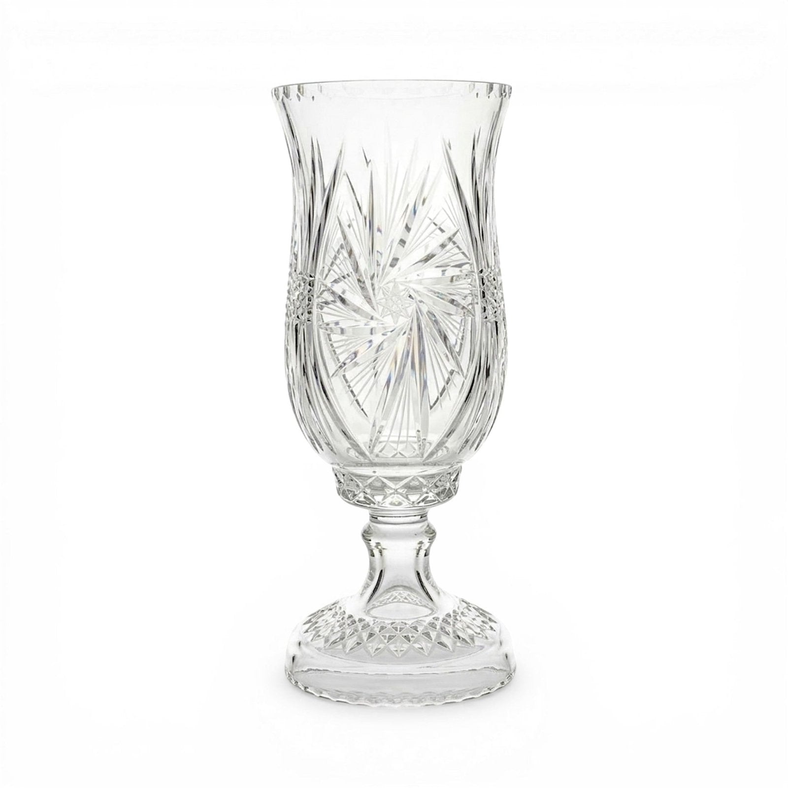 Samobor Crystal Pinwheel Hurricane Lamp