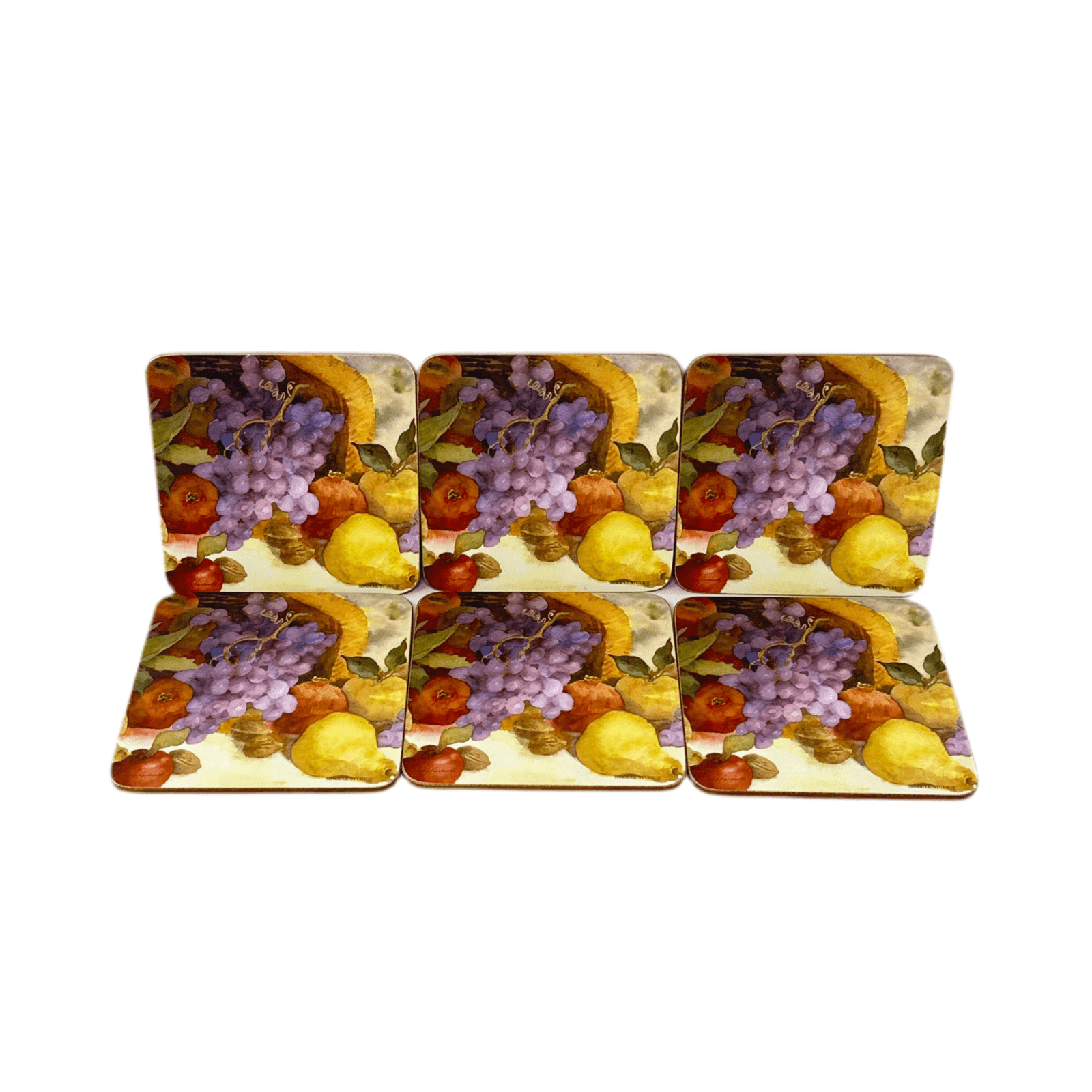 Seagull Studios Fall Fruit Coasters Set of 6