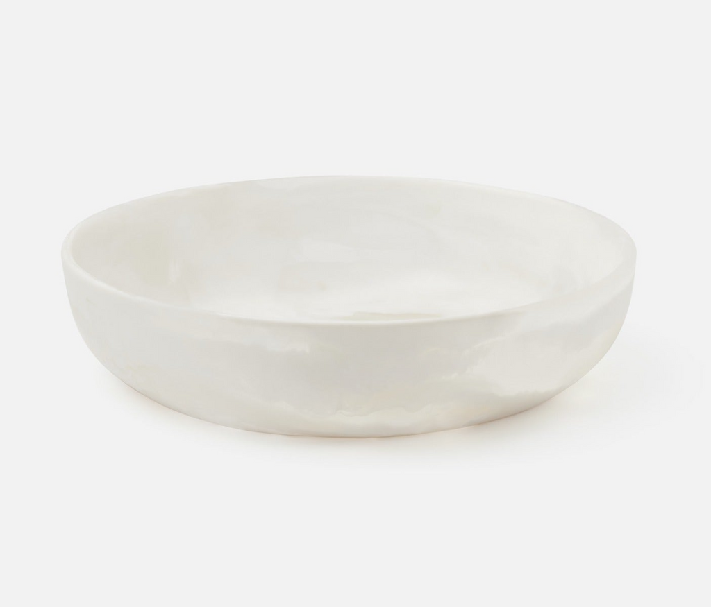 Hugo White Swirled Serving Bowl