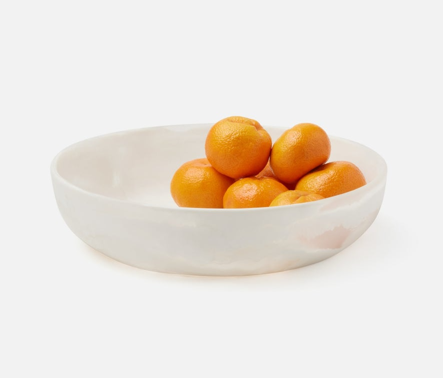 Hugo White Swirled Serving Bowl