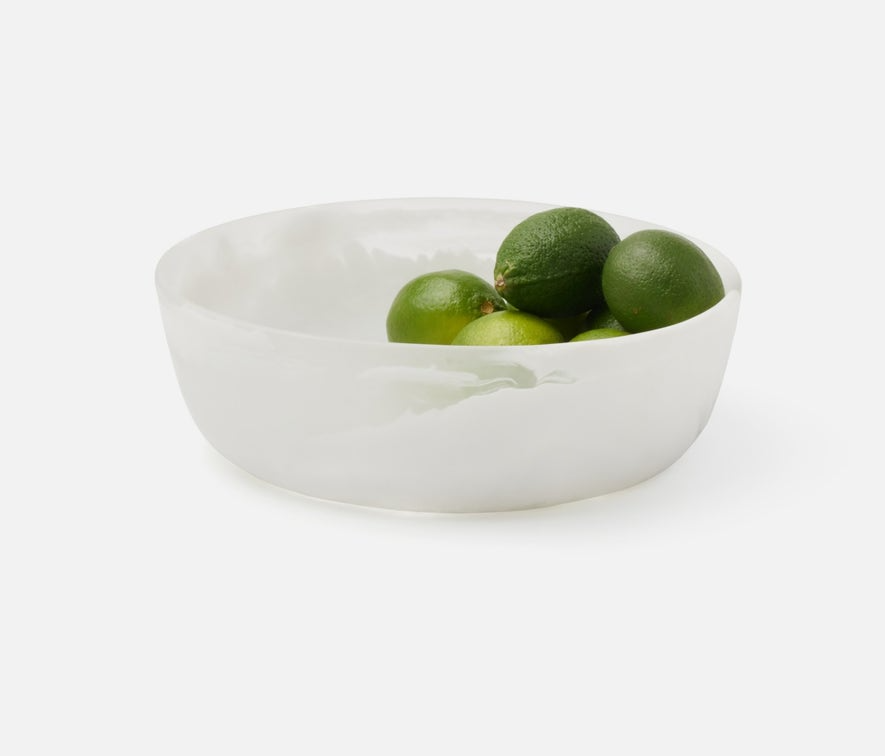 Hugo White Swirled Serving Bowl