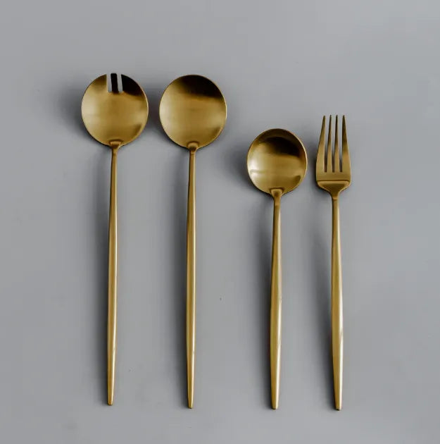 Minimalist/ French Flatware Salad Servers, Serving Utensils & Individual Pieces