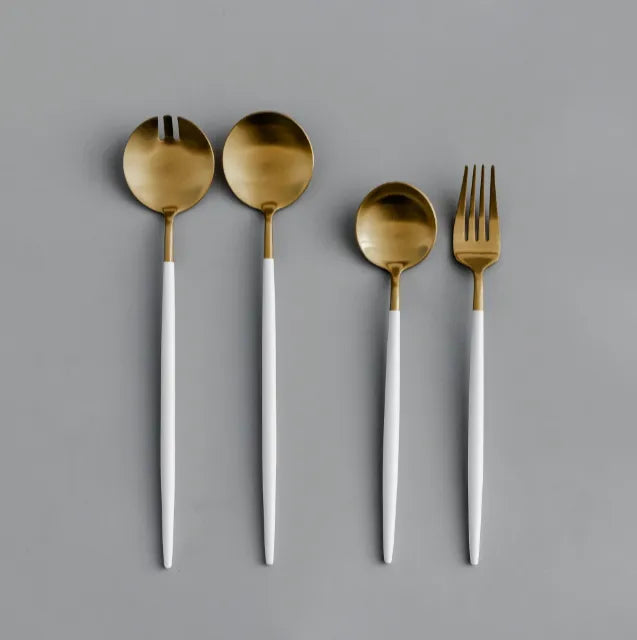 Minimalist/ French Flatware Salad Servers, Serving Utensils & Individual Pieces