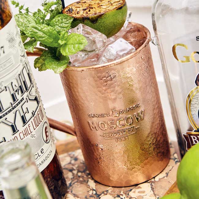 Set of Four Original Moscow Mule Mugs with Collector’s Box