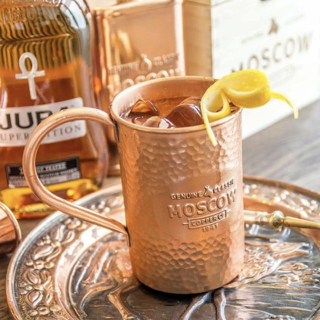 Set of Four Original Moscow Mule Mugs with Collector’s Box