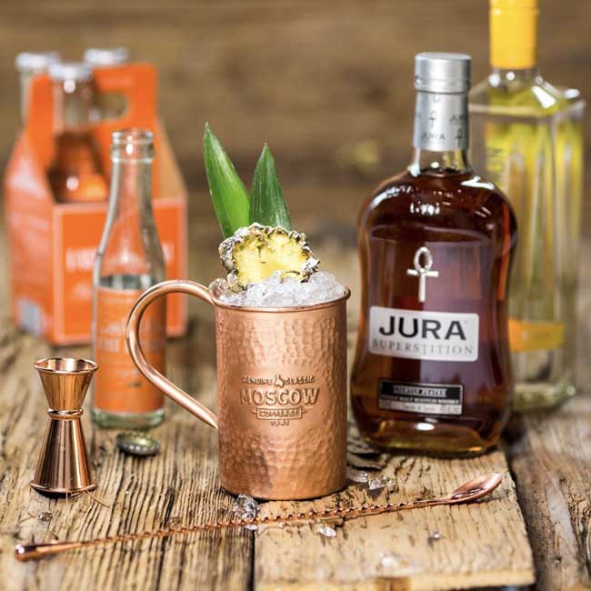 Set of Four Original Moscow Mule Mugs with Collector’s Box