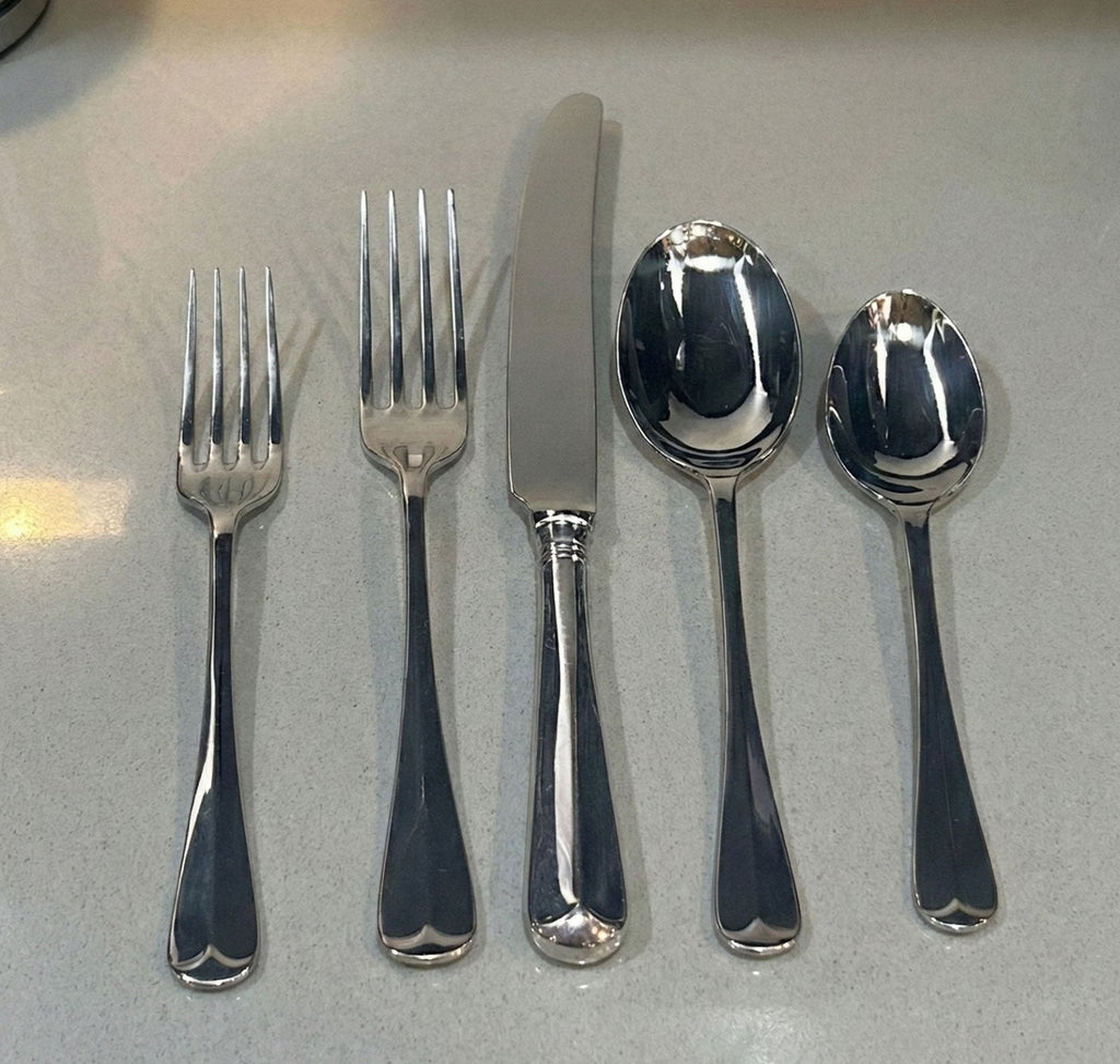 Sheffield Silverplate Rattail Flatware - 5 Piece Place Setting