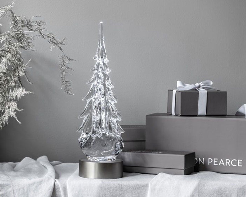 Simon Pearce Five Sided Evergreen Trees
