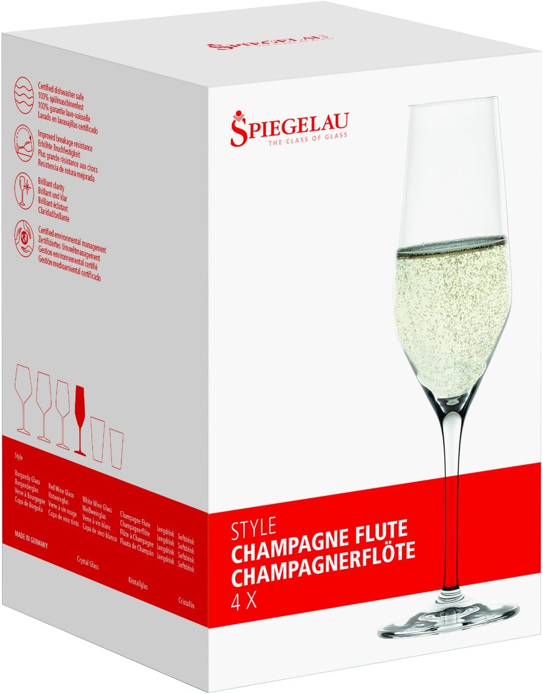 Spiegelau Style Champagne Glass - Set of 4