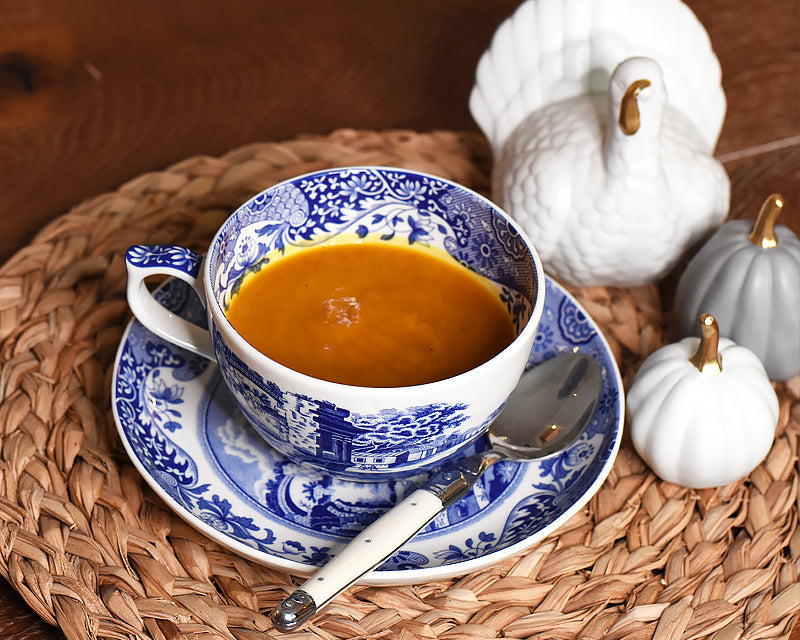 Blue Italian Jumbo Cup & Saucer