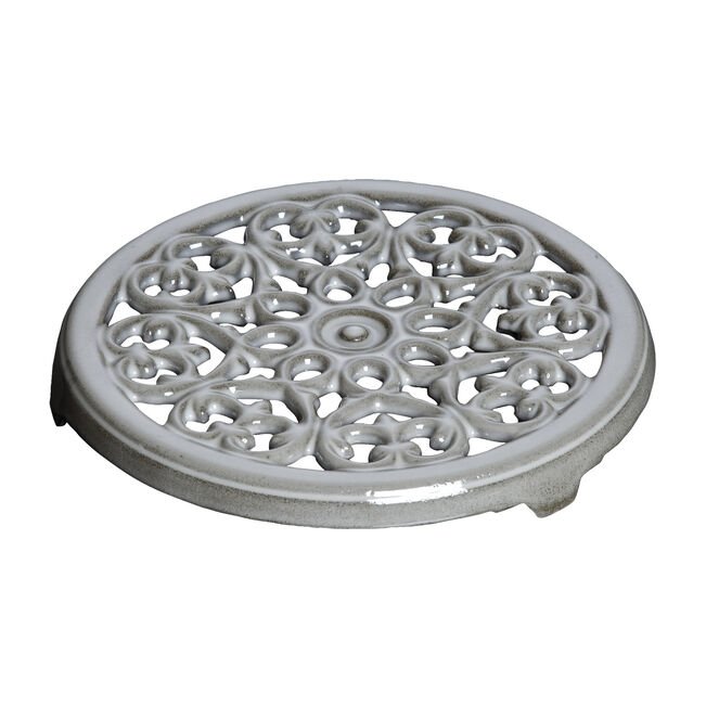 Staub Cast Iron 23cm Round Lily Trivet - Graphite Grey