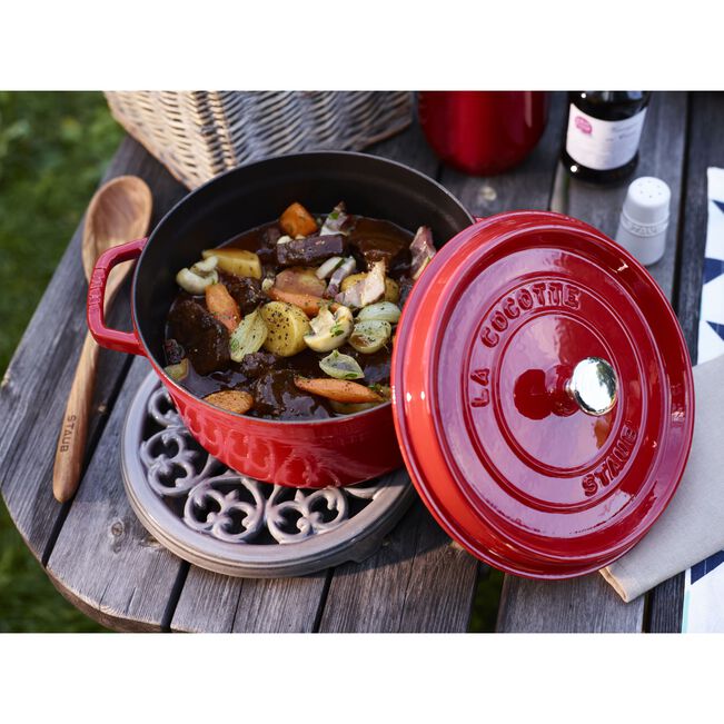 Staub Cast Iron 23cm Round Lily Trivet - Graphite Grey